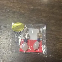 ピンク石 ゴールドフープ イヤリング