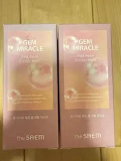 【新品未使用】ザセム theSAEM ジェムミラクルピンクパールバブルマスク2個のサムネイル