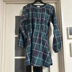 FIZZ FUZZ チェック柄長袖ワンピース