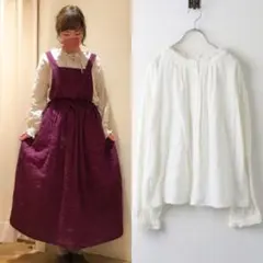 立川限定 】リネン レイヤード2wayエプロンワンピース サマンサ