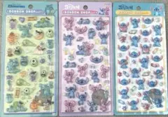 正規品☆ボンボンドロップシール☆モンスターズインク☆スティッチ☆3枚セット