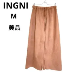 ♡イング♡ガウチョパンツ　ピンクベージュ コーデュロイ プリーツ 大人きれい