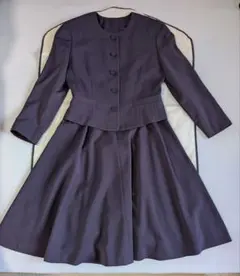 ダークパープル ジャケット スカート スーツセット　7号