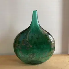 ヴィンテージ アズリンガラス ロリポップ フラワーベース 花瓶のサムネイル