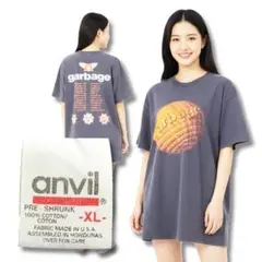 anvil ガービッジ Garbage バンドTシャツ XL 紺 ツアーT