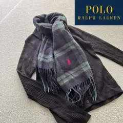 Polo Ralph Lauren ブラックウォッチチェック マフラー 膝掛け