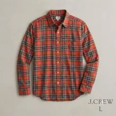 美品J.CREWチェック柄 長袖シャツ コットンリネン メンズL アメカジ羽織りのサムネイル