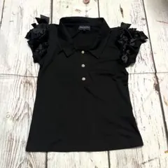 KISS ON THE GREEN ゴルフウェア ポロシャツ ブラックのサムネイル