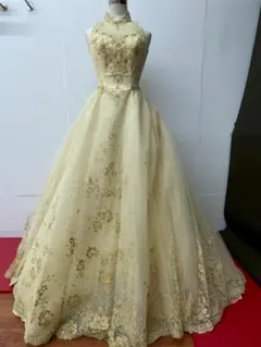 特別セール T-401-8 中古ドレス Scena D'uno☆ゴールド系7T