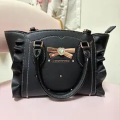 サマンサベガ SAMANTHAVEGA リボンスタッズフラッターミニ ブラック