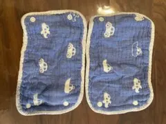 抱っこひも用カバー 青 車模様 2個セット綿100