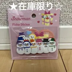 【新品未使用】キャンドゥ フレークシール C.Snowman3/クリスマス