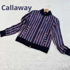 【美品✨️】Callaway Golfネイビー ストライプ ゴルフウェアレディース