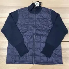 TAION ベーシック ハイネックWジップ ニットスリーブダウンジャケット2XL