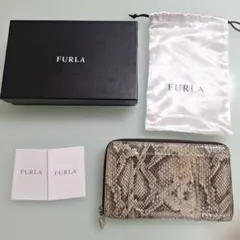 FURLA新品未使用品パイソン長財布 - メルカリ
