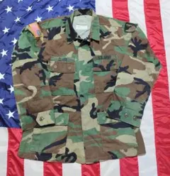 米軍実物 U.S.ARMY 迷彩 ジャケット 放出品 アメリカ USA 星条旗