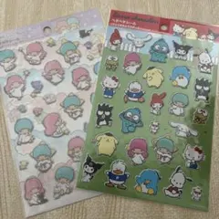 新品　ペタペタシール　ぷくぷくシール　サンリオ⭐︎ダイソー⭐︎2枚セット