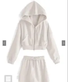 GRL パーカー×ミニスカート裏起毛スウェットセットアップ