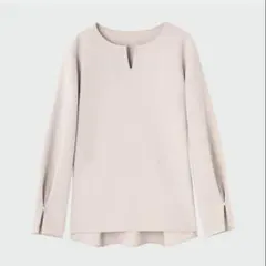 【未使用】PLST プラステ　フェイクパールカフスブラウス　長袖