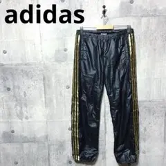 adidas アディダス メンズ 黒金 ウインドブレーカーパンツ L ブラック