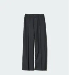 ブラッシュドジャージ ワイドパンツ ダークグレー