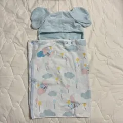 ディズニー　ダンボ　ベビー　フード付きタオル