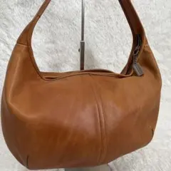 【美品】old coach ホーボー ハーフムーン ショルダーバッグ 肩掛け 茶
