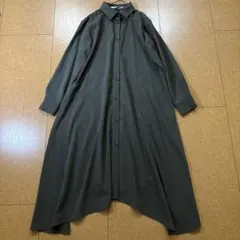 極美品 RADIATE アシンメトリー変形 ロングシャツワンピース カーキ F
