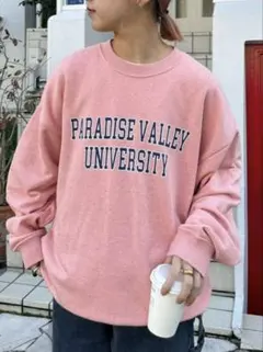 ピグメント杢アソートプリントスウェット CIAOPANIC TYPY ピンク