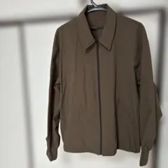 ブラウン ジップアップジャケット L ファミマ　コンビニエンスウエア