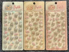 きゅるる　ぷくぷくキャンディシール　3種　ピンク　ブルー　ベージュ