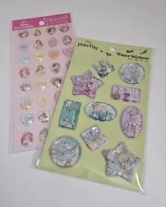 セリア、ディズニー、ピーターパン、ウォーターシール、プリンセス、ストーンシール。