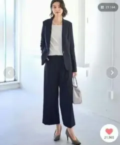 GeeRA【2点セット】ベーシックワイドパンツセットアップスーツ13号