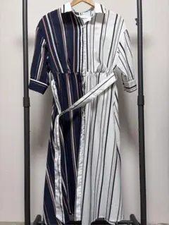 セシルマクビー　ストライプ柄のシャツワンピース