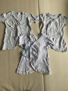 ベビー肌着 3枚セット 水色 50-60cm