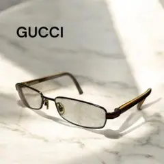 最安値❣️GUCCI グッチ　 ブラウンフレーム メガネ