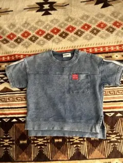 デニムブルー ポケット付き Tシャツ 90cm