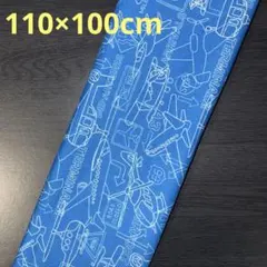 【1点限定】❸空飛ぶ乗り物柄生地　オックス　《110×100cm》