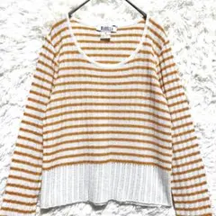MARELLA/マレーラ/イタリア製ボーダー柄サマーニット長袖セーター☆Mサイズのサムネイル