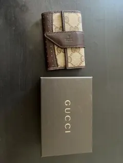 GUCCI GGパターン キーケース ブラウン - メルカリ