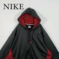 NIKE ナイキ ジップパーカー 黒/赤 トラックジャケット　ジャージ　XL