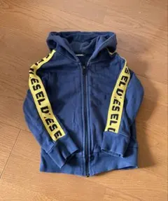 DIESEL こども用 フード付きジップアップパーカー 100cm 110cm