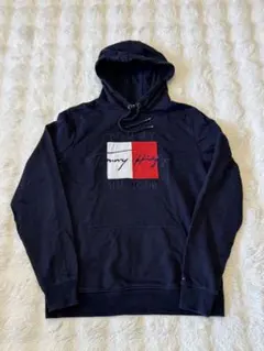 TOMMY HILFIGER フード パーカー ロゴ入り フーディー
