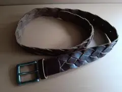 レザー メッシュベルト ブラウン