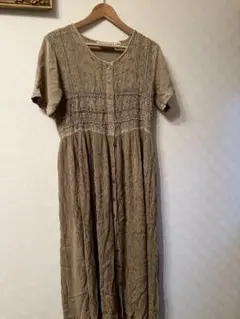 インド綿　vintage ワンピース　刺繍　古着のサムネイル