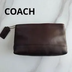 希少 OLD COACH オールドコーチ レザー ポーチ チャーム ブラウン