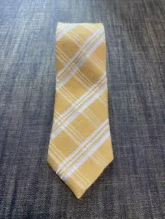 LA CRAVATEラクラバーテウールシルクベージュブルーチェックネクタイ日本製