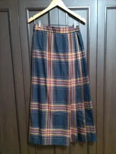 チェックロングスカート