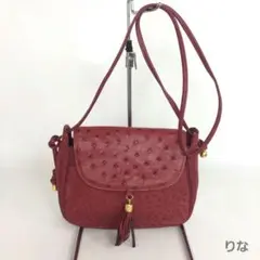 OSTRICH オーストリッチ ショルダーバッグ タッセル ワインレッド ボルドのサムネイル