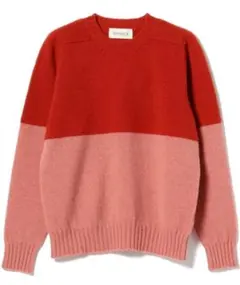 メンズ 2トーンカラー クルーニット